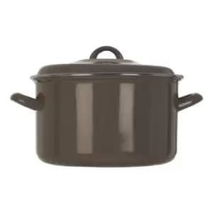 Premier Housewares Large Classic Casserole Dish - Grey Enamel