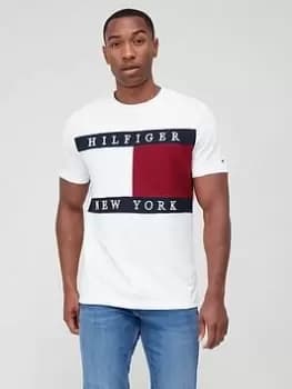 Tommy Hilfiger Structure Flag T-Shirt - White Size M Men