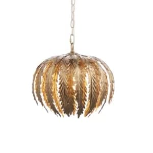 Delphine Decorative Gold Layered Leaf Ceiling Pendant Light