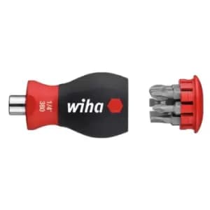 Wiha Magnetic Softfinish Stubby Screwdriver With Bit Magazine (Sl, PH)