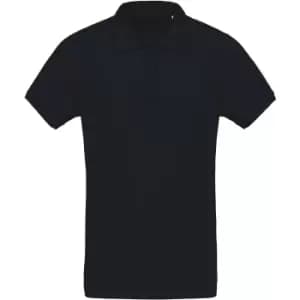 Kariban Mens Organic Pique Polo Shirt (L) (Navy)