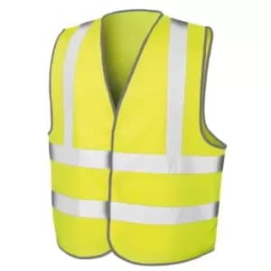 Result Mens Core High-Visibility Safety Motorway Vest (L/XL) (Fluorescent Yellow)