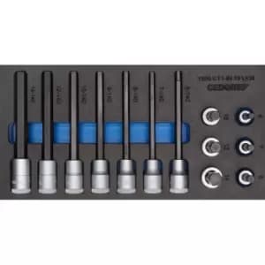 Gedore Screwdriver bit socket set 1/2" in 1/3 CT module