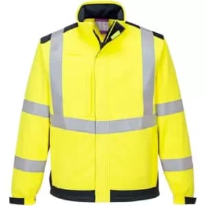 Modaflame Multi Norm Arc Flame and Heat Resistant Softshell Jacket Yellow / Navy 2XL