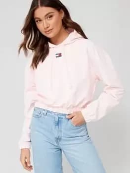 Tommy Jeans Elasticated Hoodie - Pink Size M Women
