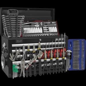 Sealey Superline Pro 5 Drawer Tool Chest + 138 Piece Tool Kit Black