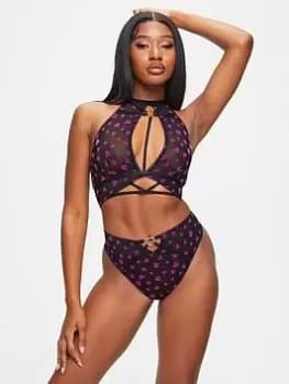 Ann Summers Bodywear Love Letter Crotchless Set - Multi, Bright Red, Size L, Women