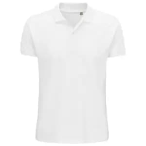 SOLS Mens Planet Pique Organic Polo Shirt (3XL) (White)