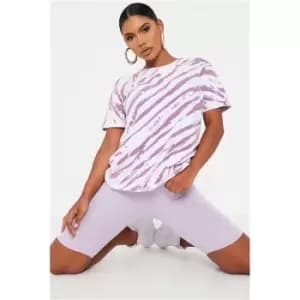 I Saw It First Lilac Cotton Elastane Cycling Shorts - Purple