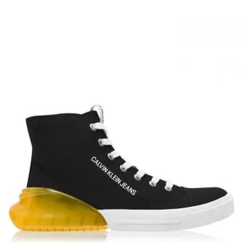 Calvin Klein Jeans Merlin High Top Trainers - Black/Lemon