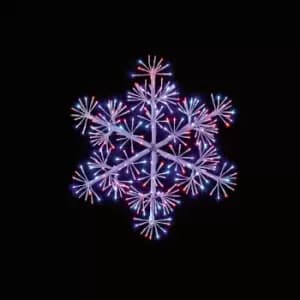 Premier 60cm RBW Starburst Snowflake Timer - White