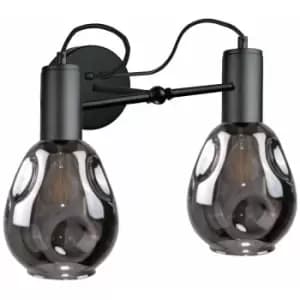 Keter Kari Wall Lamp Black, 25cm, 2x E27