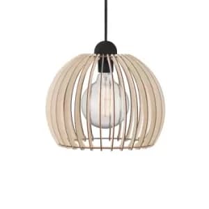 Chino 30cm Wire Frame Pendant Ceiling Light Brown, E27
