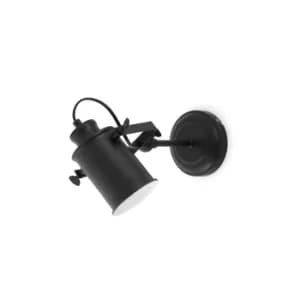 List 1 Light Indoor Adjustable Wall Spotlight Black, E27
