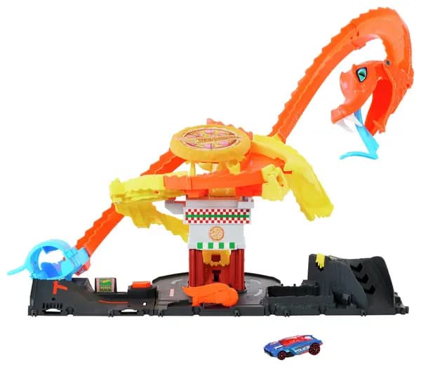 Hot Wheels City Cobra Pizza Shop Racing Playset