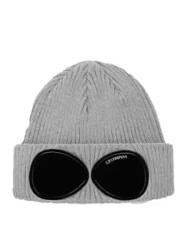 C.P. COMPANY KIDS Goggle Lens Knit Beanie Grey