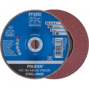 PFERD 67704185 POLIFAN-serrated washer PFC 180 A 40 SG STEELOX Diameter 180 mm 10 pc(s)