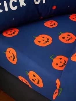 Catherine Lansfield Kids Halloween Pumpkin Sheeting Tb, Orange, Size Toddler
