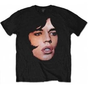 Rolling Stones Mick Portrait Black Mens T Shirt: Large