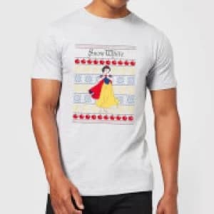 Disney Classic Snow White Mens Christmas T-Shirt - Grey - 3XL