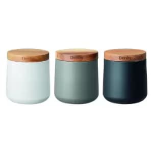 Denby Storage Canisters, Assorted Colours, Set of 3