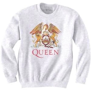 Queen - Classic Crest Unisex Large Sweatshirt - White