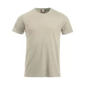 Clique Mens New Classic T-Shirt (XS) (Light Khaki)