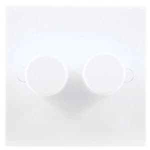 BG Double Dimmer Switch 2 Gang 2 Way 400W - White