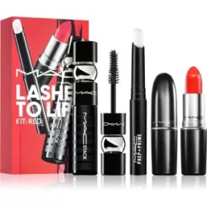 MAC Cosmetics Lashes To Lips Kit Gift Set Shade Red