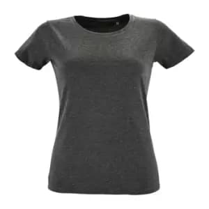 SOLS Womens/Ladies Regent Fit Short Sleeve T-Shirt (M) (Charcoal Marl)
