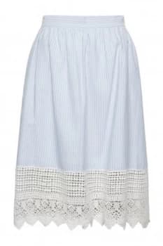 French Connection Nuru Schiffley High Waisted Lace Skirt Blue