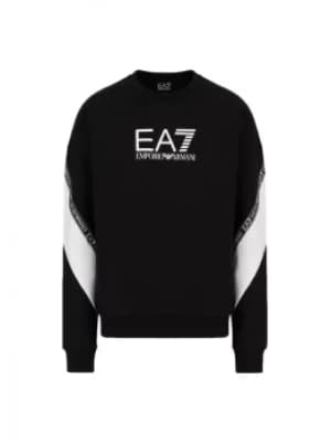 Emporio Armani EA7 Train Athletic Colour Block Sweatshirt Black Size M Men