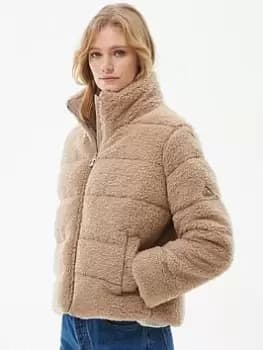 Barbour Barbour Lichen Quilted Teddy Coat - Beige, Beige, Size 10, Women