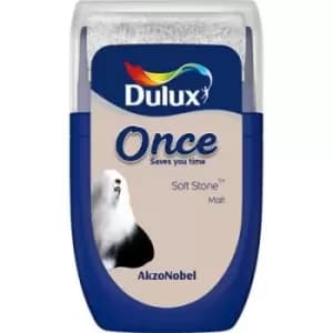 Dulux Once Soft Stone Matt Emulsion Paint 30ml