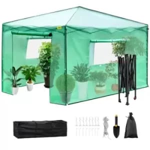 VEVOR Walk-in Greenhouse Portable Pop-up Garden 12x8ft w/Roll-up Doors & Windows