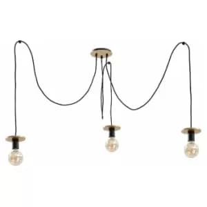 Keter Saturn Cluster Pendant Ceiling Light Gold, 3x E27