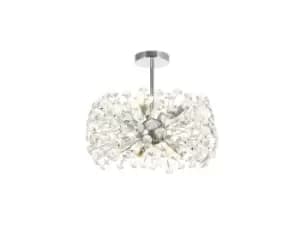 Semi-Flush Pendant 8 Light G9 Polished Chrome, Crystal