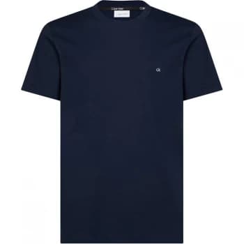 Calvin Klein Cotton Logo Embroidery T-Shirt - Calvin Navy