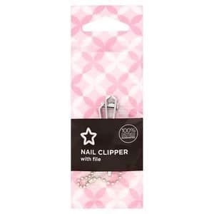 Superdrug Chrome Plated Steel Nail Clipper With File