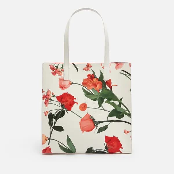 Ted Baker Fleucon Large Icon Floral-Print Faux Leather Bag