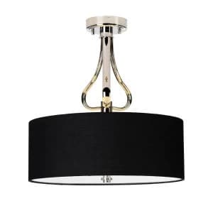 3 Light Semi Flush Bathroom Ceiling Light Polished Chrome IP44, G9