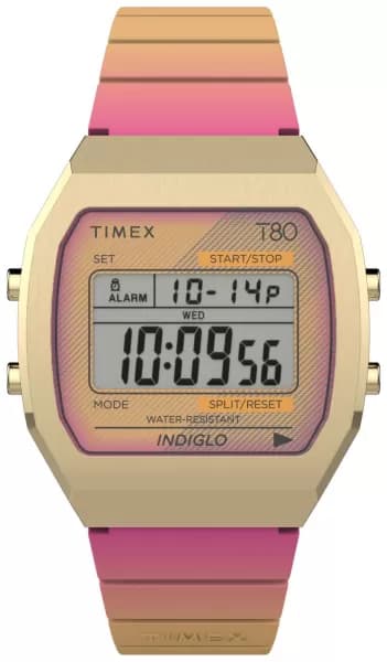 Timex TW2V74400 80 (36mm) Digital Dial / Pink Resin Strap Watch