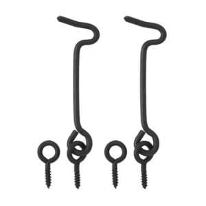 BQ Black Metal Hook Eye L75mm Pack of 2