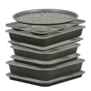 Wham Baker & Salt Roaster & Tray 8 Piece Set - Silver