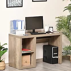 HOMCOM Desk with Shelves x 1200 x 500 mm Brown