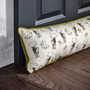Crossland Grove Reindeer And Mistletoe Draught Excluder 900x220mm