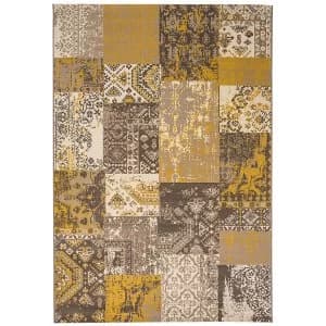 Asiatic Revive Rug - 170 x 120cm - Ochre Squares