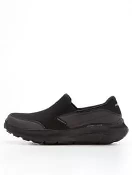 Skechers Equalizer 5.0 Relaxed Fit Mesh Twin Gore Slip-On Trainer - Black, Size 6, Men