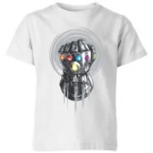 Marvel Avengers Infinity War Thanos Infinite Power Fist Kids T-Shirt - White - 11-12 Years