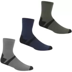 Regatta Mens 3 Pack Outdoor Wicking Lifestyle Socks UK Size 6-8